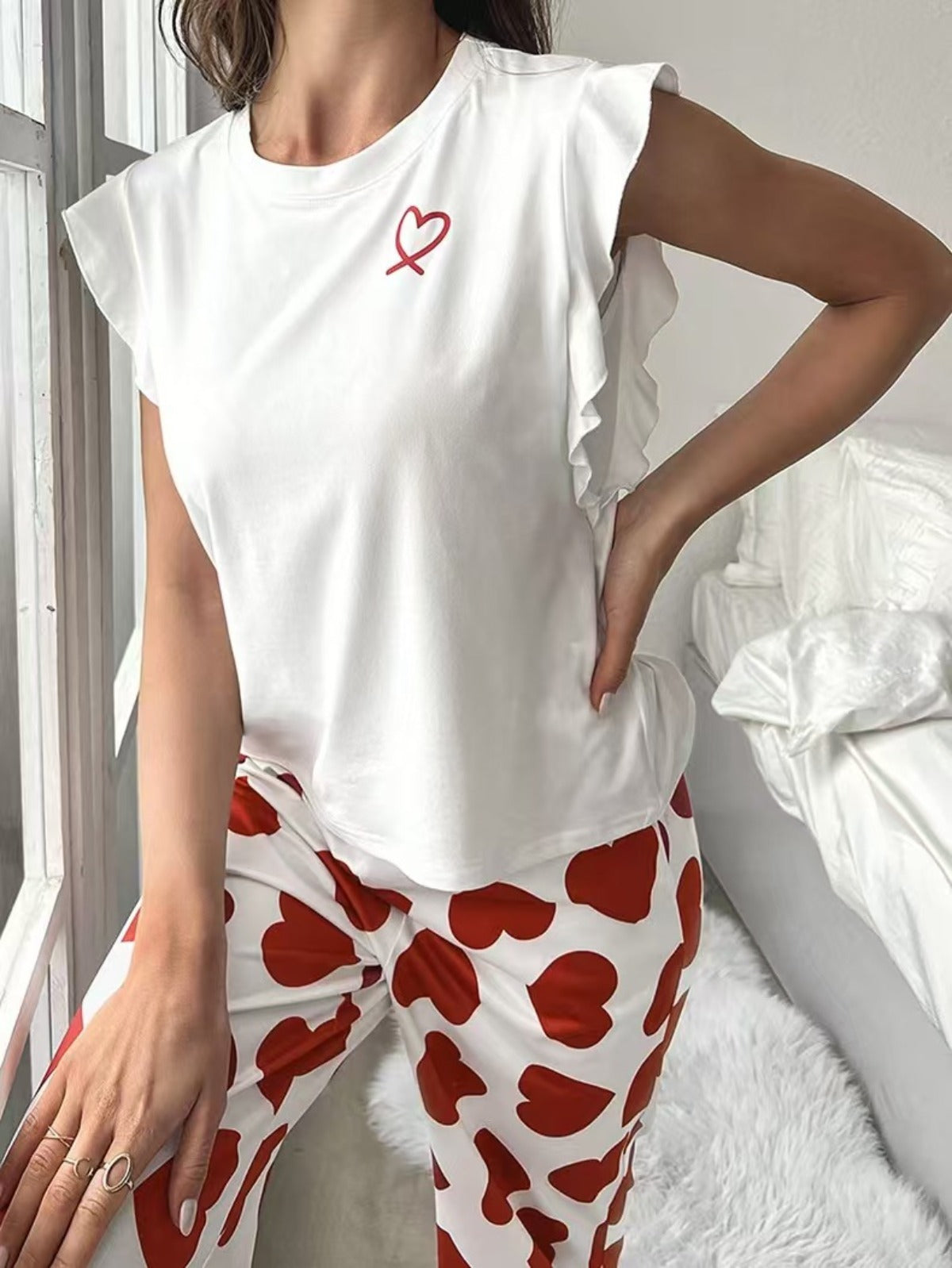 R&B | T-Shirt, Hose, lässiger und bequemer Schlafanzug
