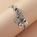 R&B Modisches Armband mit Strasssteinen und Blumen