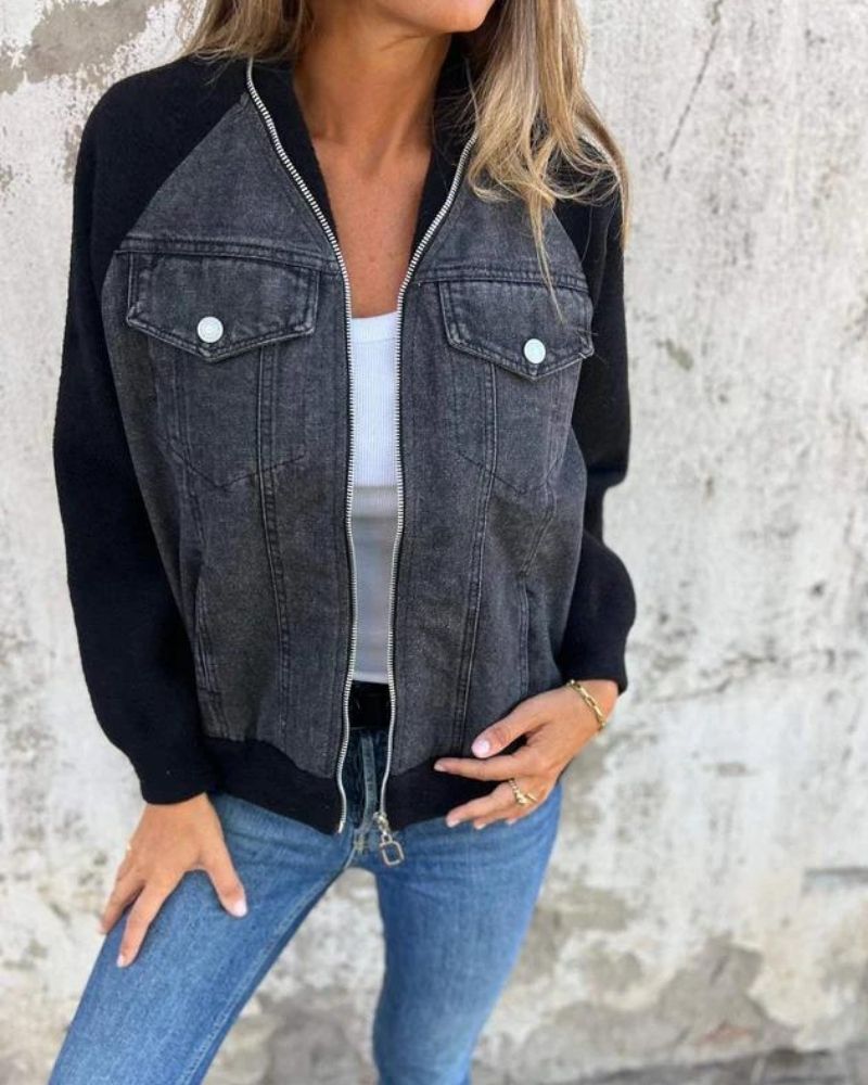 R&B | Moderne Jacke Aus Denim Stoff