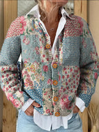 R&B | Strickjacke mit Blumenmuster
