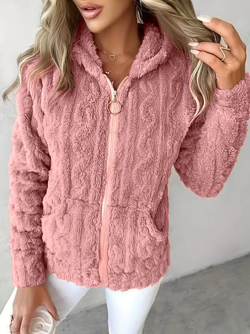 R&B | Weiches Kapuzen Sweatshirt mit Reißverschluss