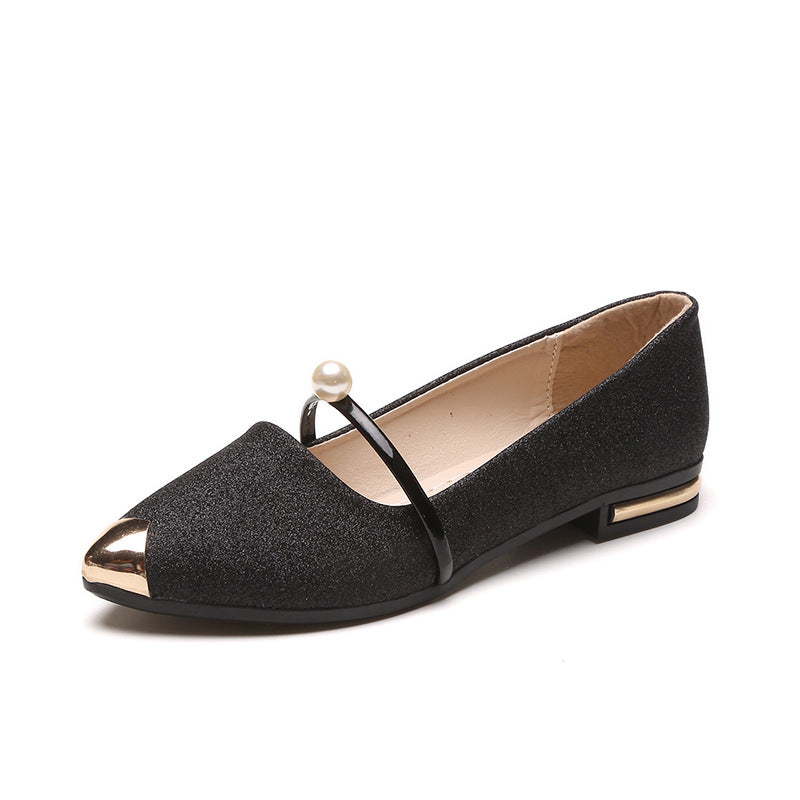 Damen Glitzernde Ballerinas mit glamourösem Schmuckrand R&B