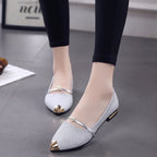 Damen Elegante Slipper mit funkelndem Obermaterial und modischem Perlenschmuck