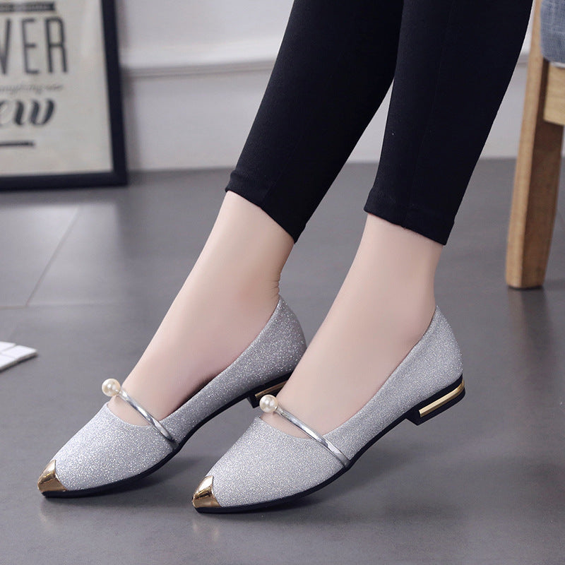 Damen Glitzernde Ballerinas mit glamourösem Schmuckrand R&B