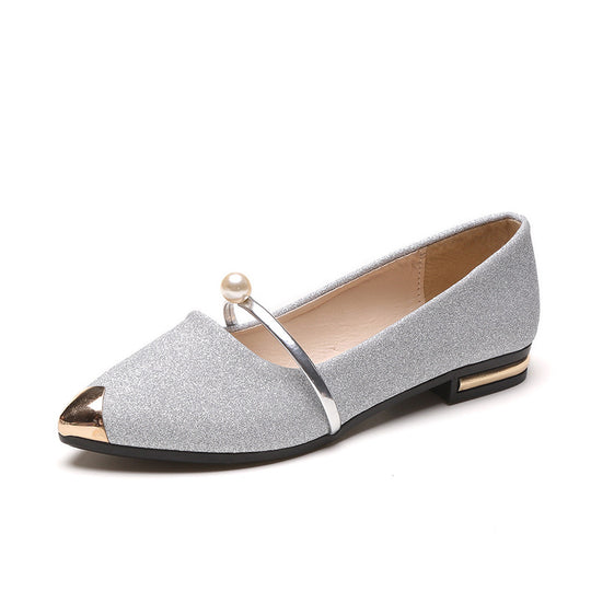 Damen Glitzernde Ballerinas mit glamourösem Schmuckrand R&B