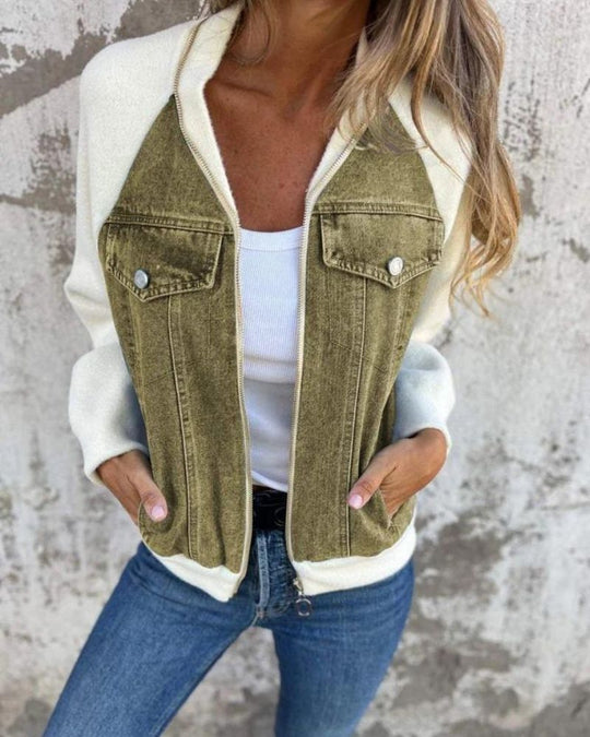 R&B | Moderne Jacke mit Denim-Stoff