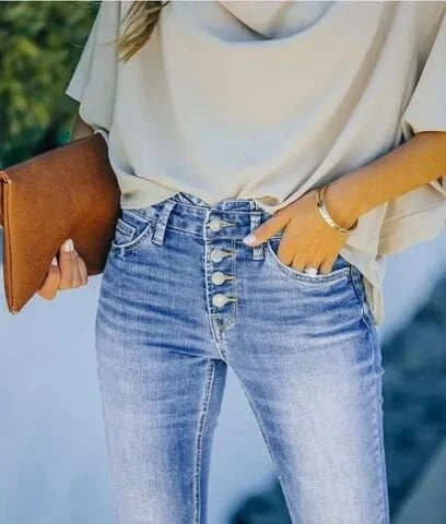 R&B | Bootcut-Jeans mit hoher Taille
