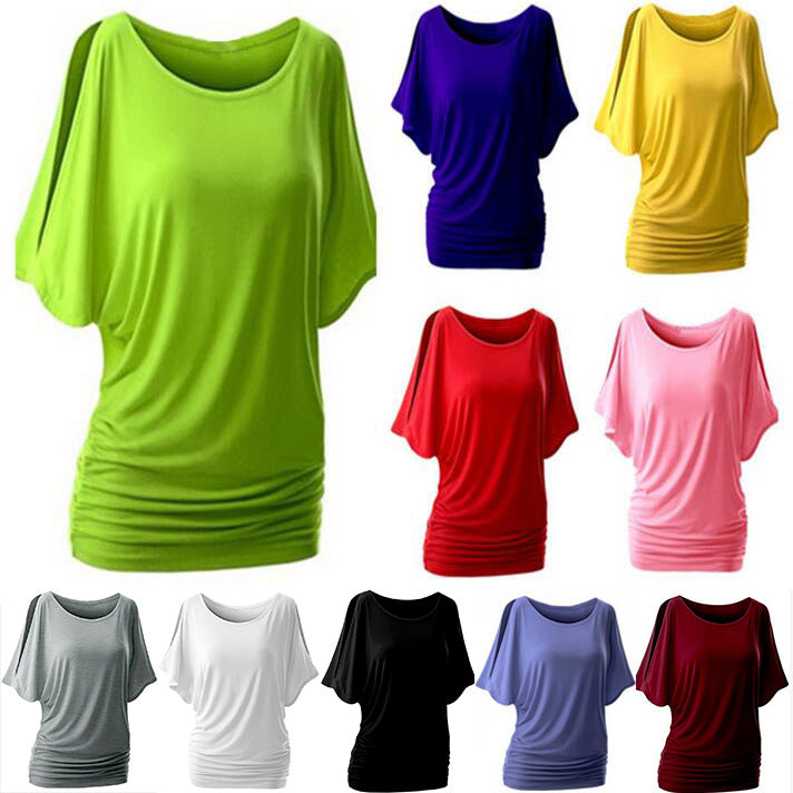 Damen lässiges Oversized-T-Shirt mit raffinierten Rüschendetails R&B