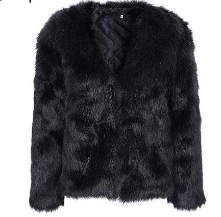 Damen Flauscher Kurzjacke mit modischem V-Ausschnitt R&B