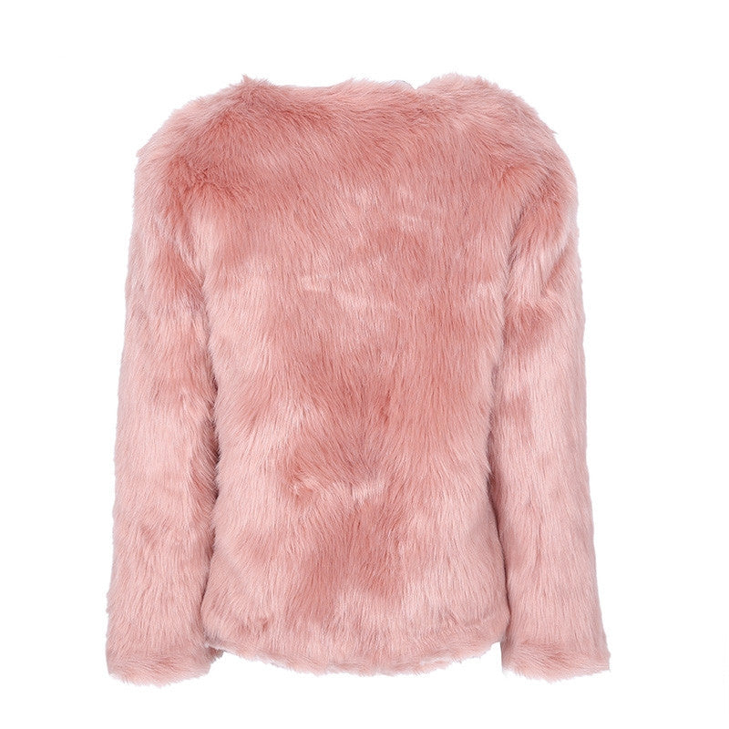 Damen Luxuriöse Kunstfelljacke mit weichem Innenfutter R&B