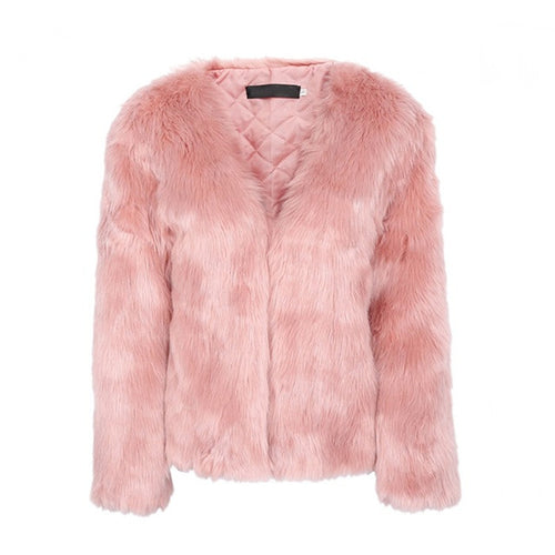 Damen Luxuriöse Kunstpelzjacke mit weichem Innenfutter R&B