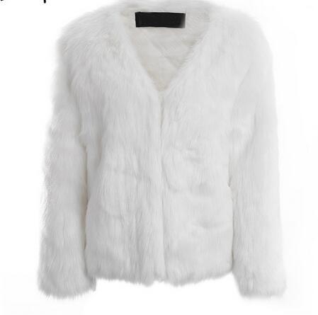 Damen Luxuriöse Kunstfelljacke mit weichem Innenfutter R&B