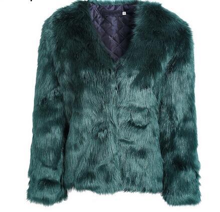 Damen Flauscher Kurzjacke mit modischem V-Ausschnitt R&B