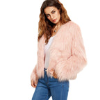 Damen Luxuriöse Kunstpelzjacke R&B