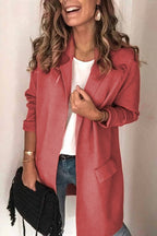 R&B | Einfarbiger Blazer Mit Langen Ärmeln