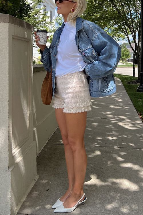 R&B | Button-Down-Taschen-Jeansjacke