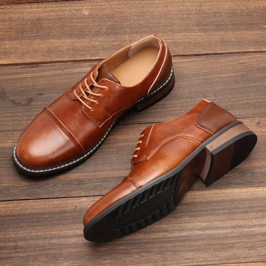 solide vintage-derby-schuhe für herren R&B