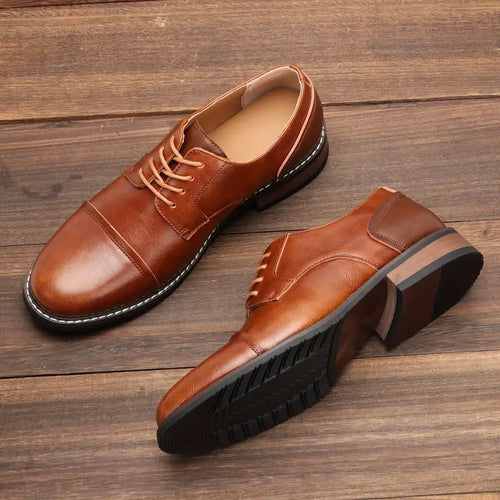 solide vintage-derby-schuhe für herren R&B