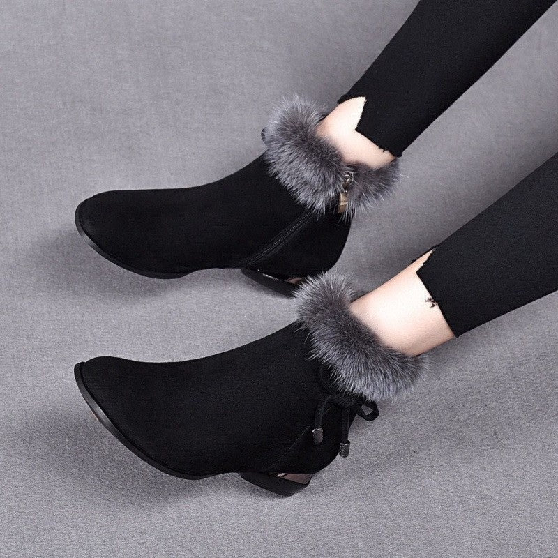 Leder-Stiefeletten mit Mittelabsatz R&B R&B