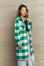 R&B | Karierte Longline Hemdjacke