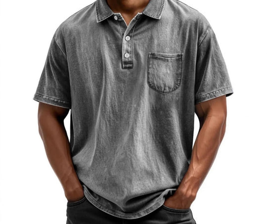 R&B | Button-Down-Hemd mit Revers