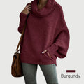 R&B | Gemütlicher Batwing-Pullover mit Wasserfallausschnitt und Taschen