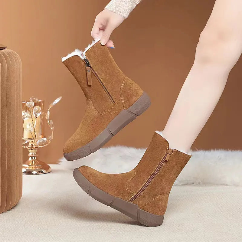 Stylische orthopädische Winterboots in Mid-Calf-Länge R&B R&B