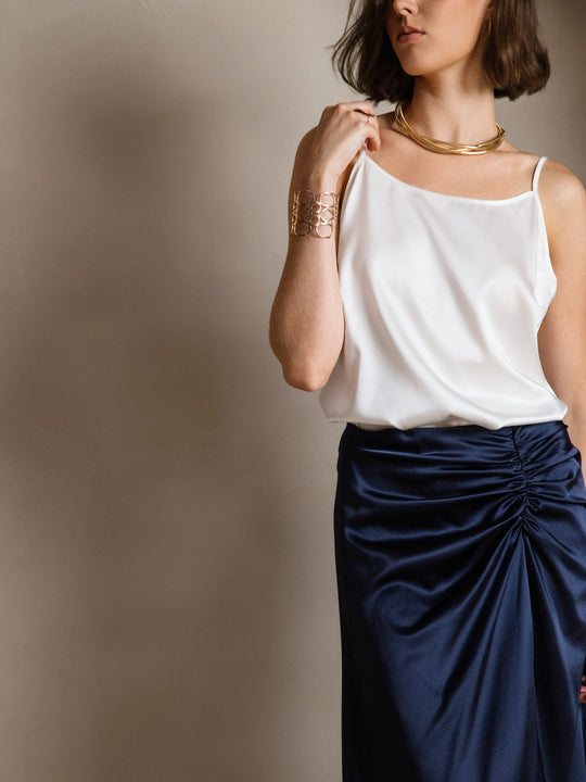 R&B | Seide Entspannt Spaghettiträger Camisole Top