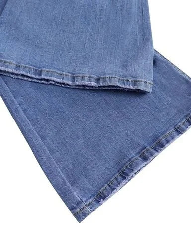 R&B | Bootcut-Jeans mit hoher Taille