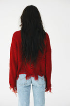 Damen Pullover mit lässigem Fransen-Design R&B
