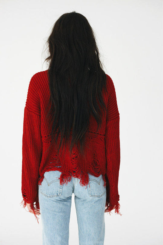 Damen Pullover mit lässigem Fransen-Design R&B
