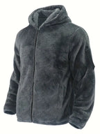 R&B Teddyjacke mit Reißverschluss für Männer