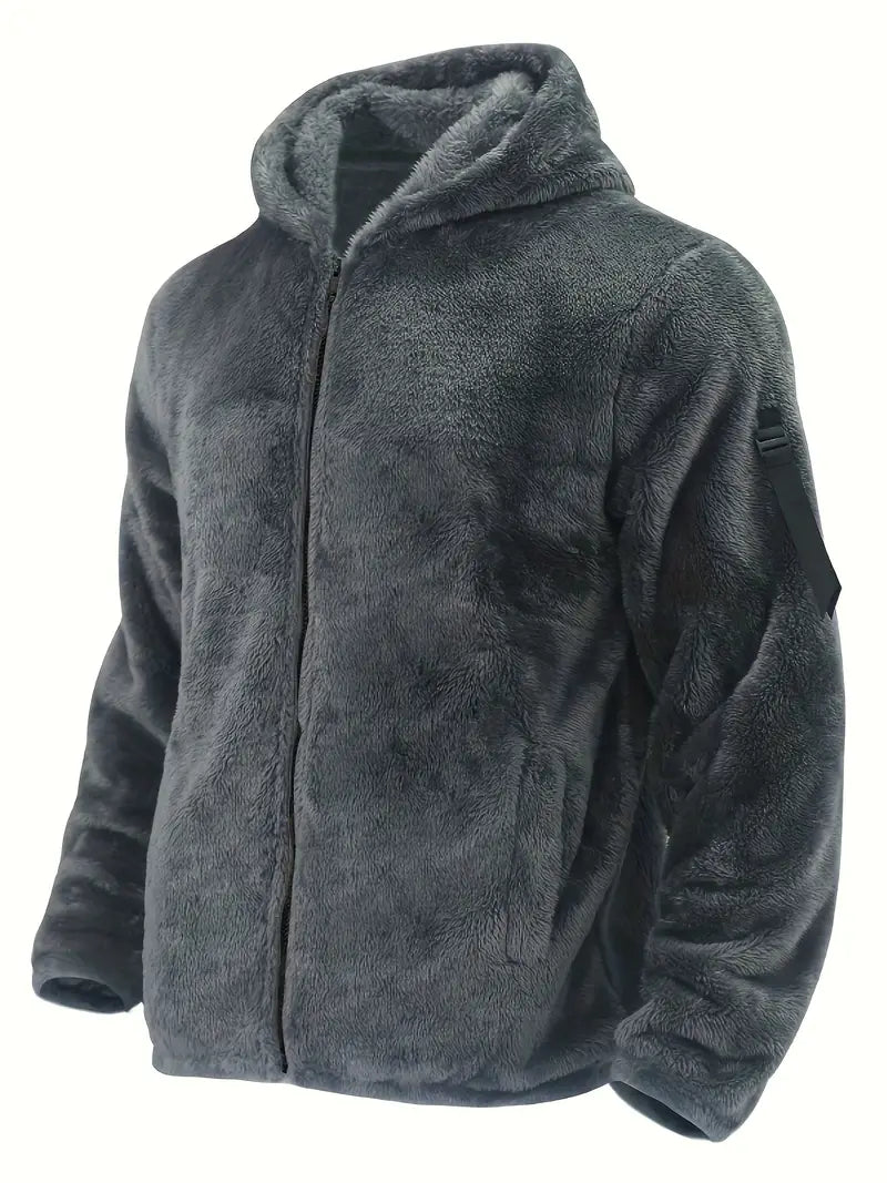 R&B Teddyjacke mit Reißverschluss für Männer