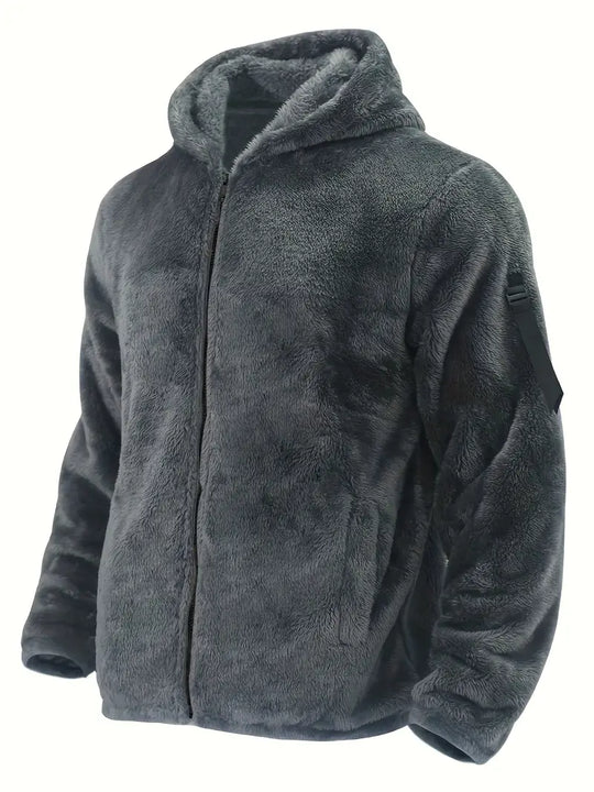 R&B Teddyjacke mit Reißverschluss für Männer