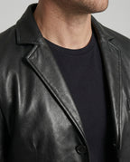 Herren Kunstleder Blazer modern