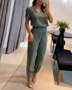 R&B | V-Ausschnitt Jumpsuit für Damen