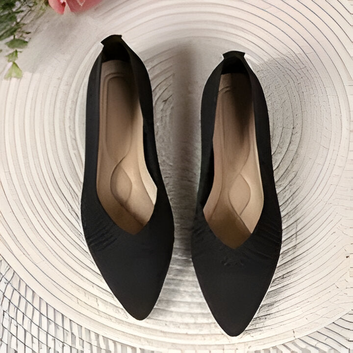 Charmaine | Damen Mode flache Schuhe, Casual Pointed Toe Knit Flats R&B