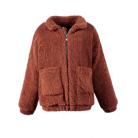 Damen Kuschelige Fleecejacke mit Reißverschluss R&B