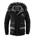 R&B | Herrenjacke mit Abnehmbarer, Pelzgefütterter Kapuze