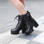 R&B | Stiefel mit Schnürung und Schnalle