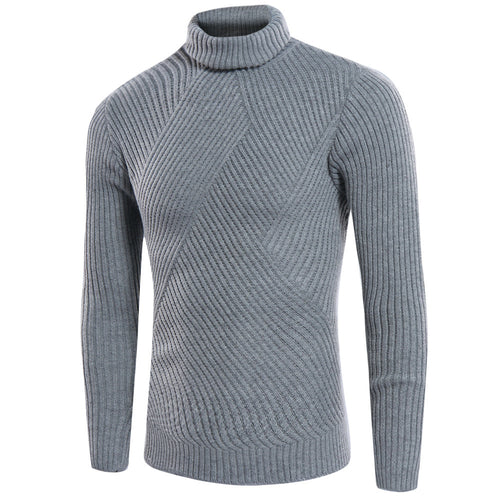 Herren stilvoller Rollkragenpullover mit strukturiertem Design R&B