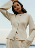 R&B | Klassische Damen Strickjacke mit Knopfleiste