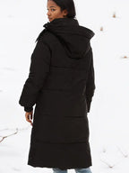 R&B | Lang mit Abnehmbarer Kapuze für Damen Ideal für Den Winter