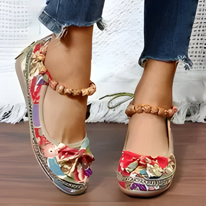 Jasmine | Flache Schuhe mit Blumenmuster für Frauen R&B