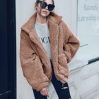 Damen Kuschelige Fleecejacke mit Reißverschluss R&B