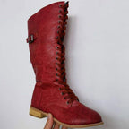 Knöchelhohe Leder-Stiefel für Frauen mit Schnürung und orthopädischem Komfort – Soraya R&B