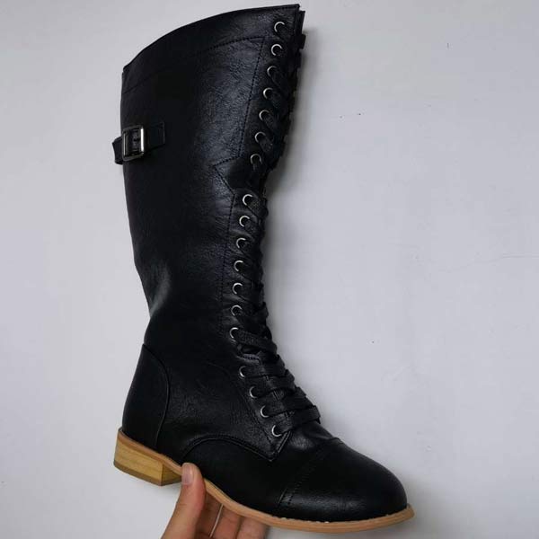 Knöchelhohe Leder-Stiefel für Frauen mit Schnürung und orthopädischem Komfort – Soraya R&B