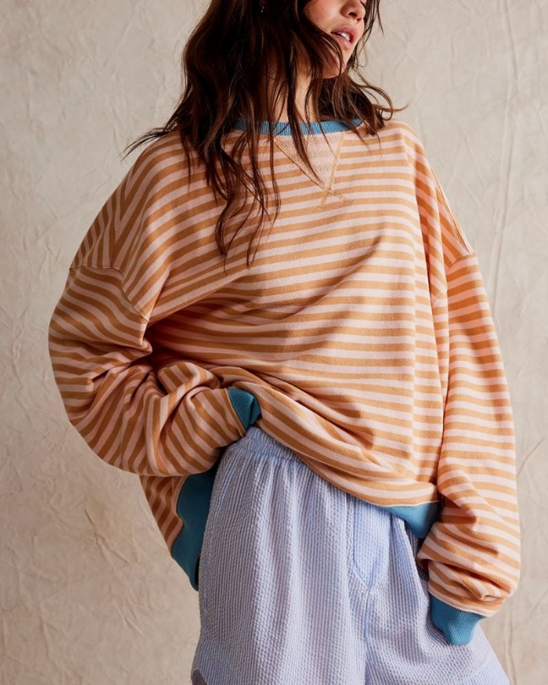 R&B | Übergroßer Gestreifter Pullover