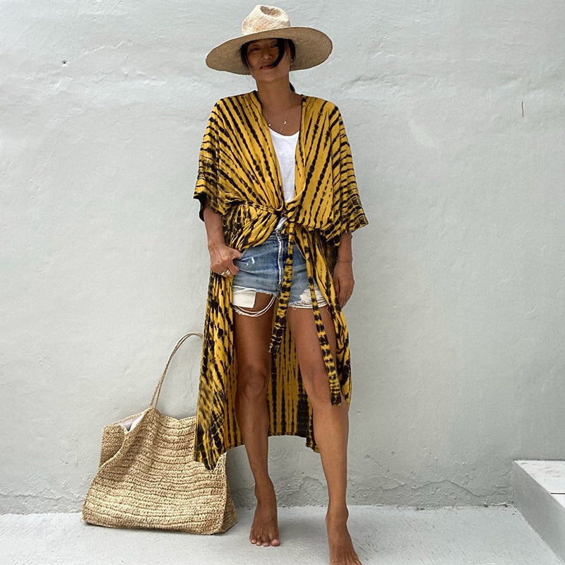 R&B | Glamouröse Sonnenschutz Resort Strandkleid Cover Up