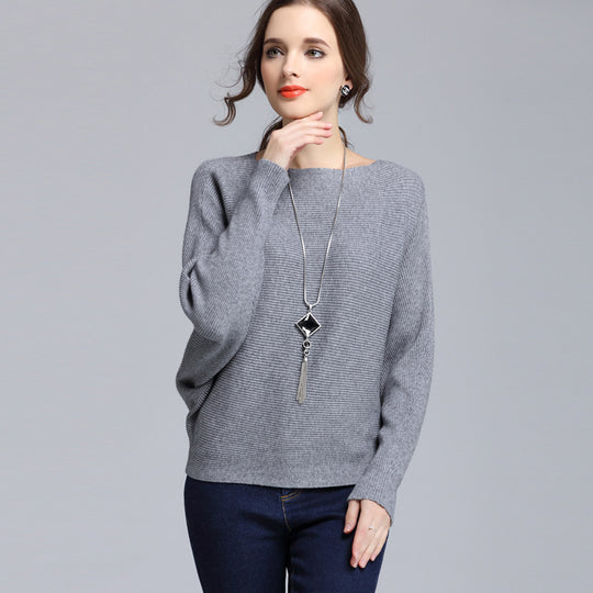 Damen pullover mit hohem Rollkragen und Zopfmuster R&B